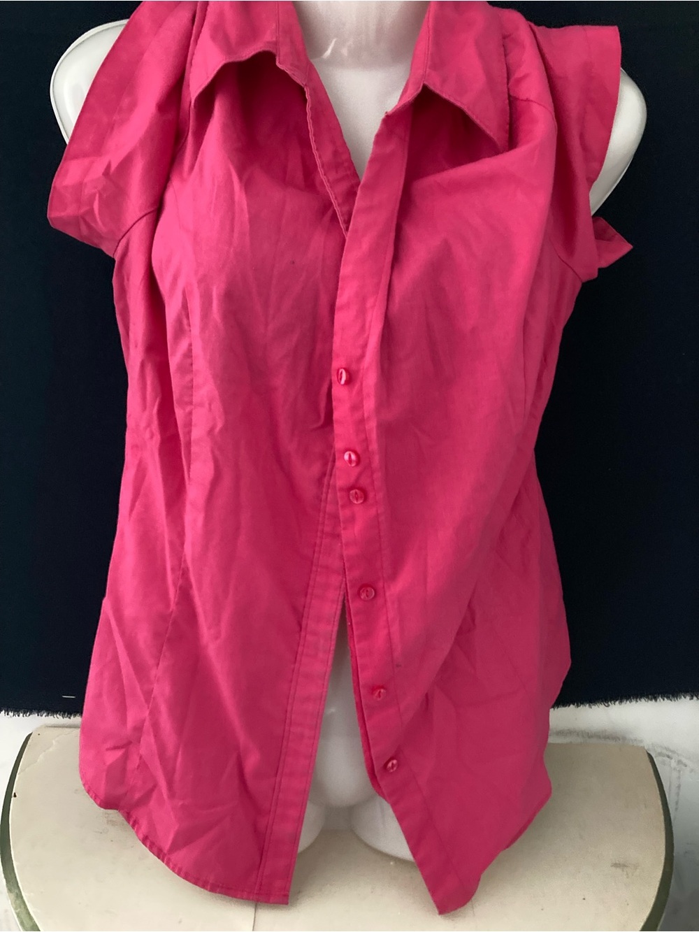 Riders by Lee Pink Sleeveless Button-Up Blouse L